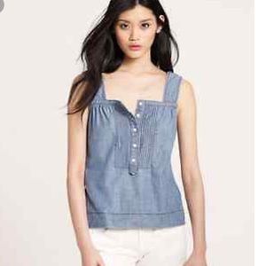 EUC J.Crew Chambray Tank Top